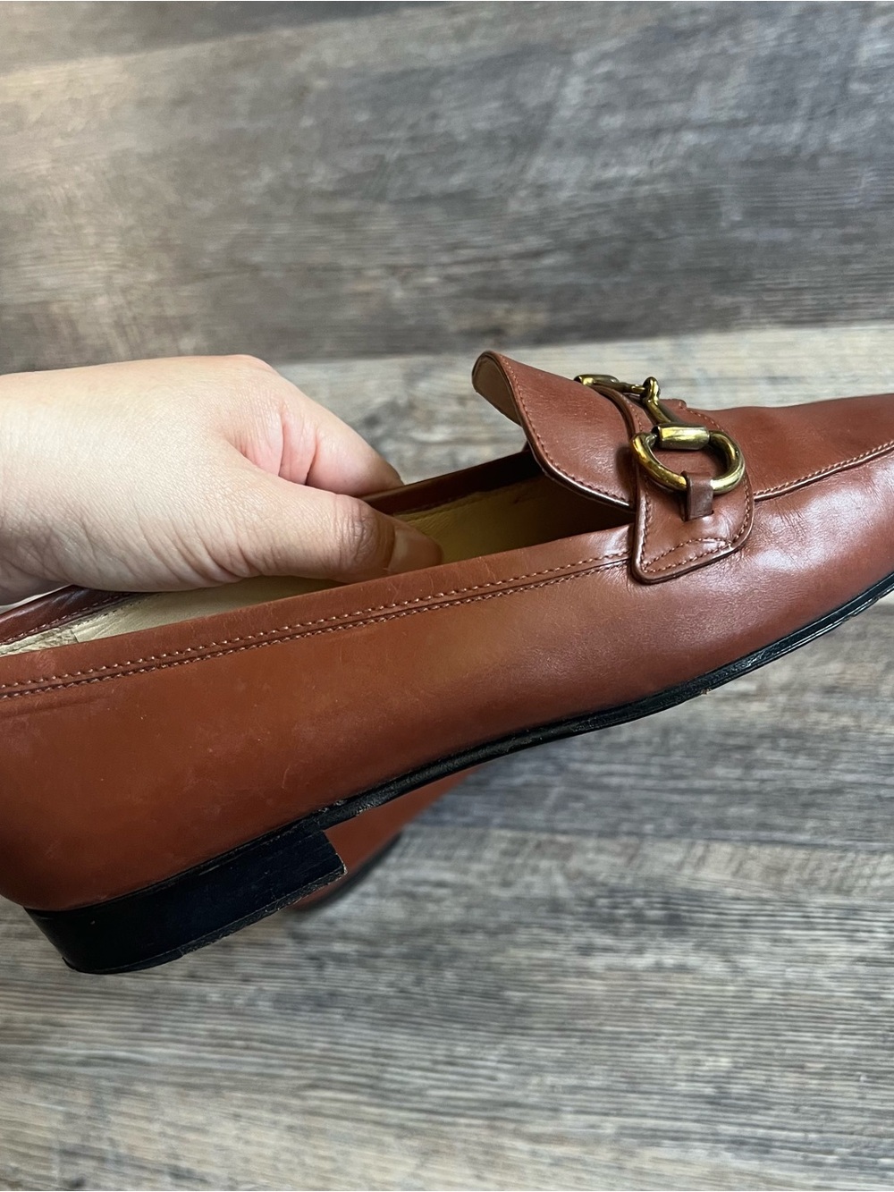 Prada Chestnut Leather Horsebit Loafers for Women Size 6 - Picture 13 of 14